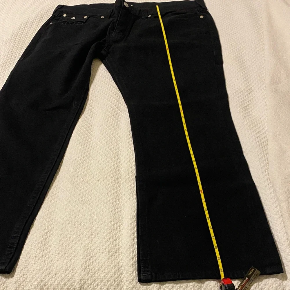 True Religion Men's Dark Jeans with Gold Button